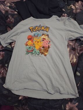 Nintendo Light Blue Kids Pokémon Graphic Tee with Pikachu & Friends